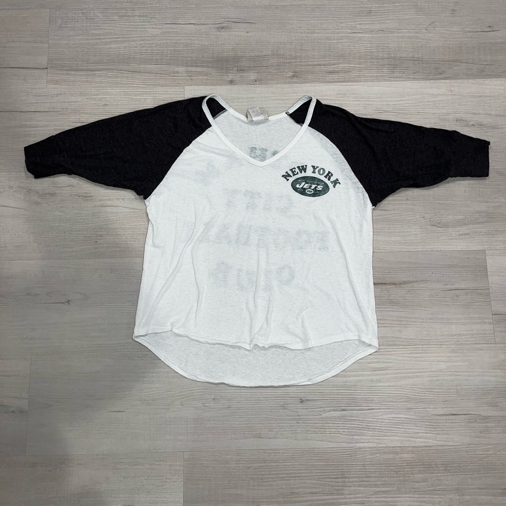 Junk Food New York Jets Quarter Sleeve T-Shirt Size Small (S)